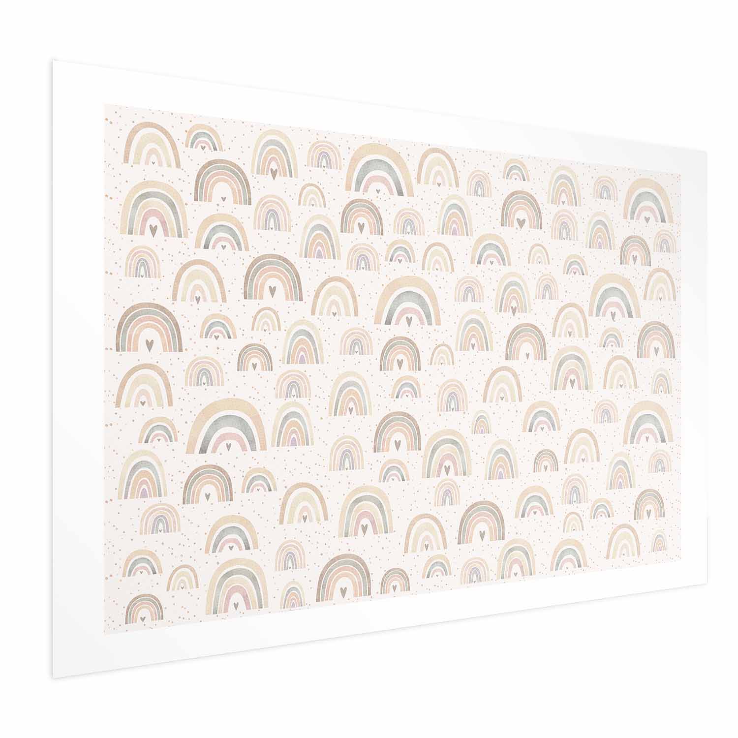 Rainbow Hearts Kids Poster
