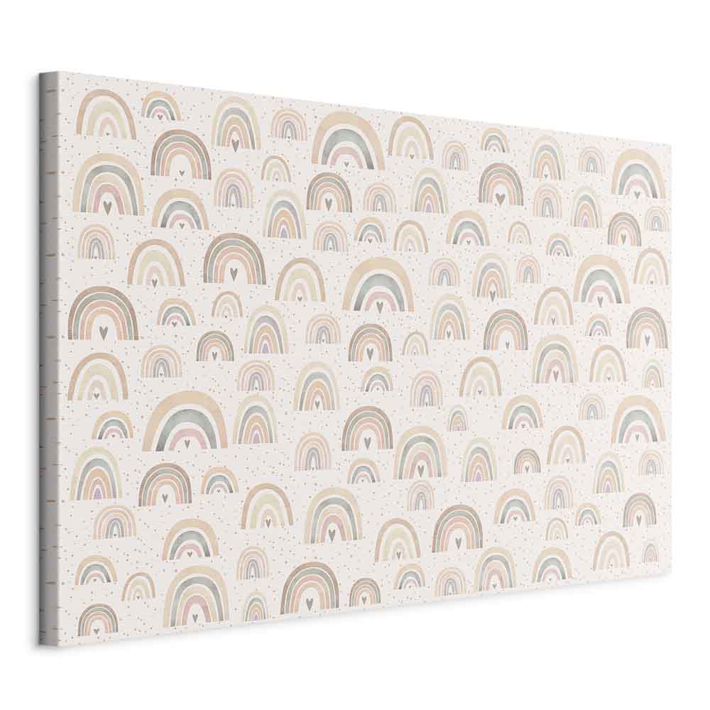 Canvas Print Spring Pastel Rainbows
