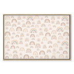 Pastel Rainbow Hearts Rainy Day Canvas Print