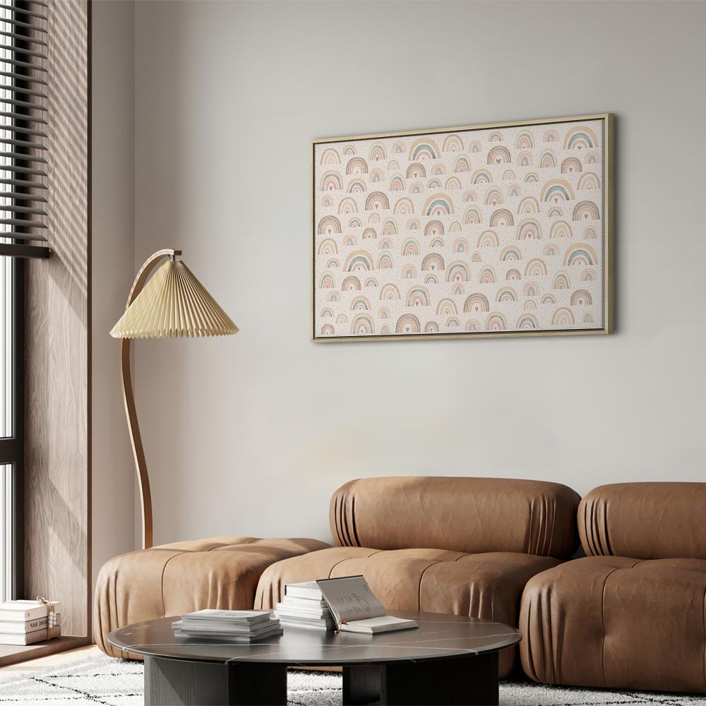 Canvas Print Spring Pastel Rainbows