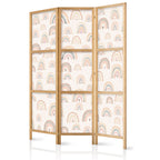 Pastel Hearts Japanese Room Divider - 3-Panel Screen