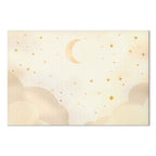 Moon and Stars Light Background Canvas Print