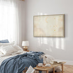 Canvas Print - Bright Night - Moon Accompanied by Many Stars on a Light Background