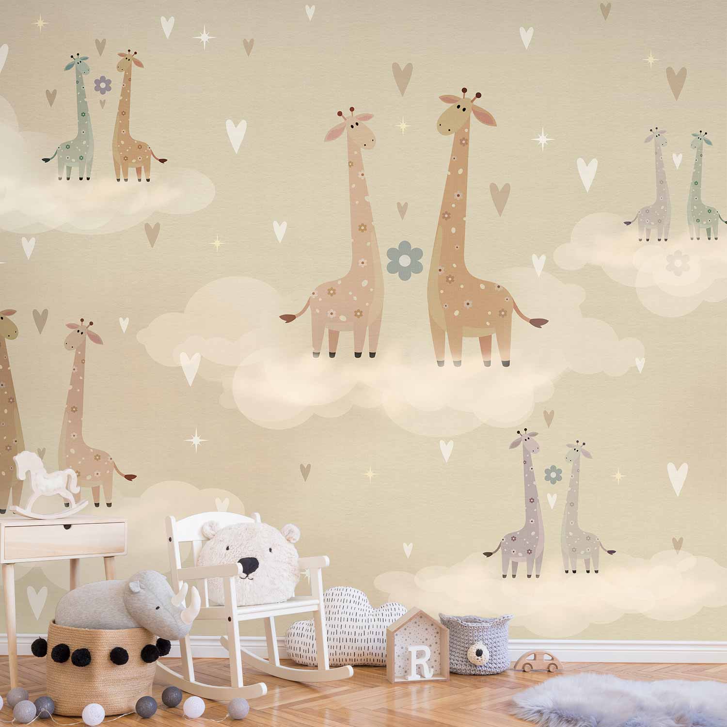 Wall Mural Giraffes in Love