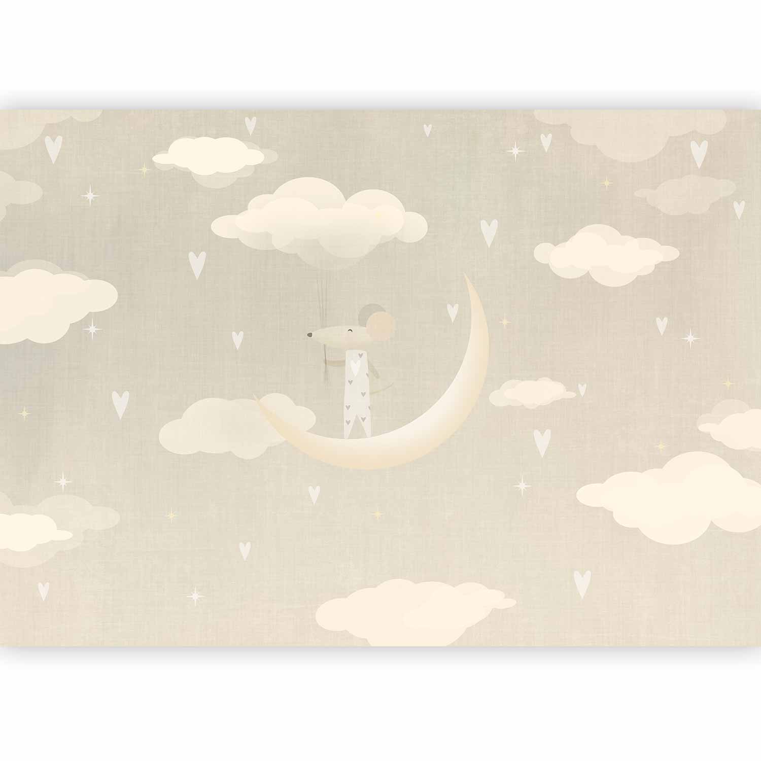 Wall Mural Mouse on the Moon