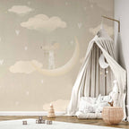 Wandbild Maus auf dem Mond