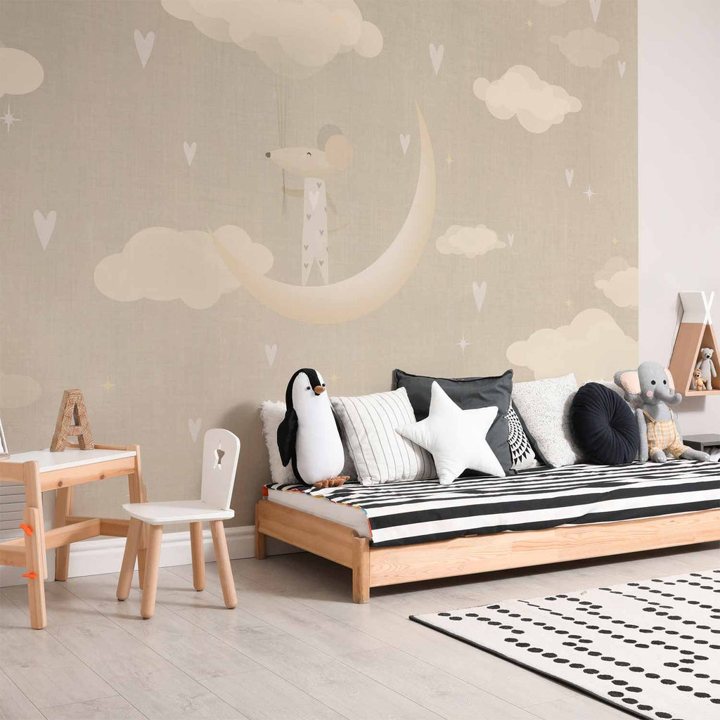 Mouse on the Moon Space Wall Mural