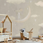 Wandbild Maus auf dem Mond