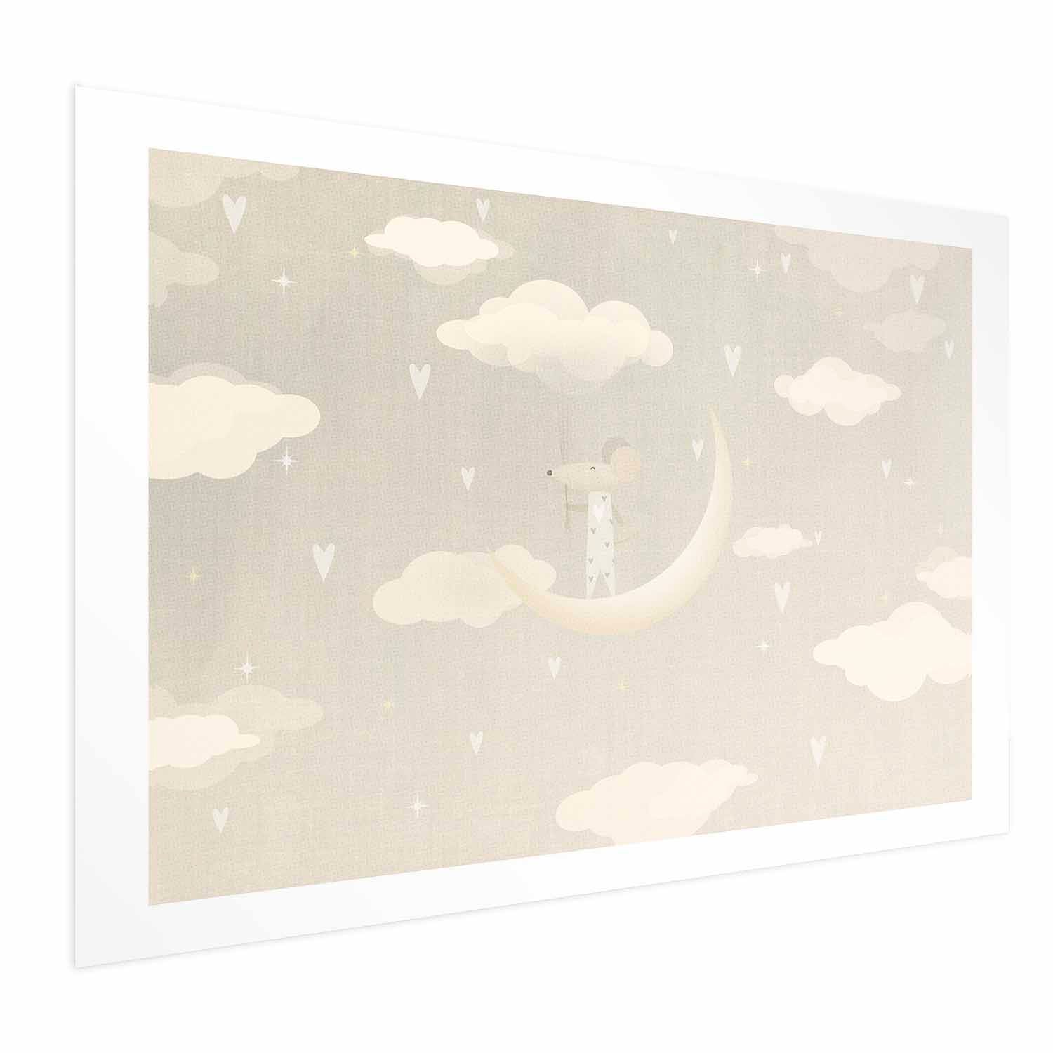 Mouse on the Moon Fantasy Kids Poster