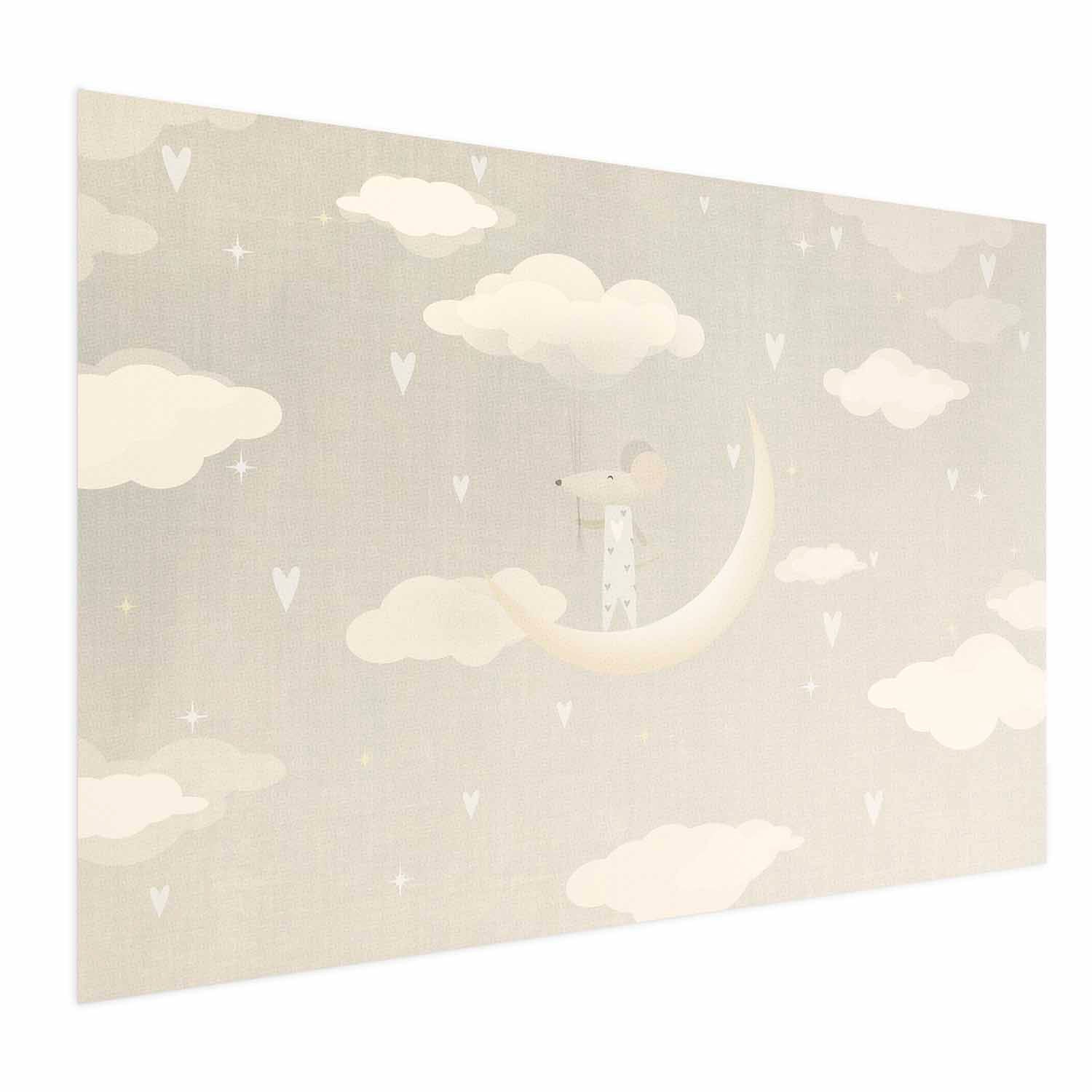 Mouse on the Moon Fantasy Kids Poster