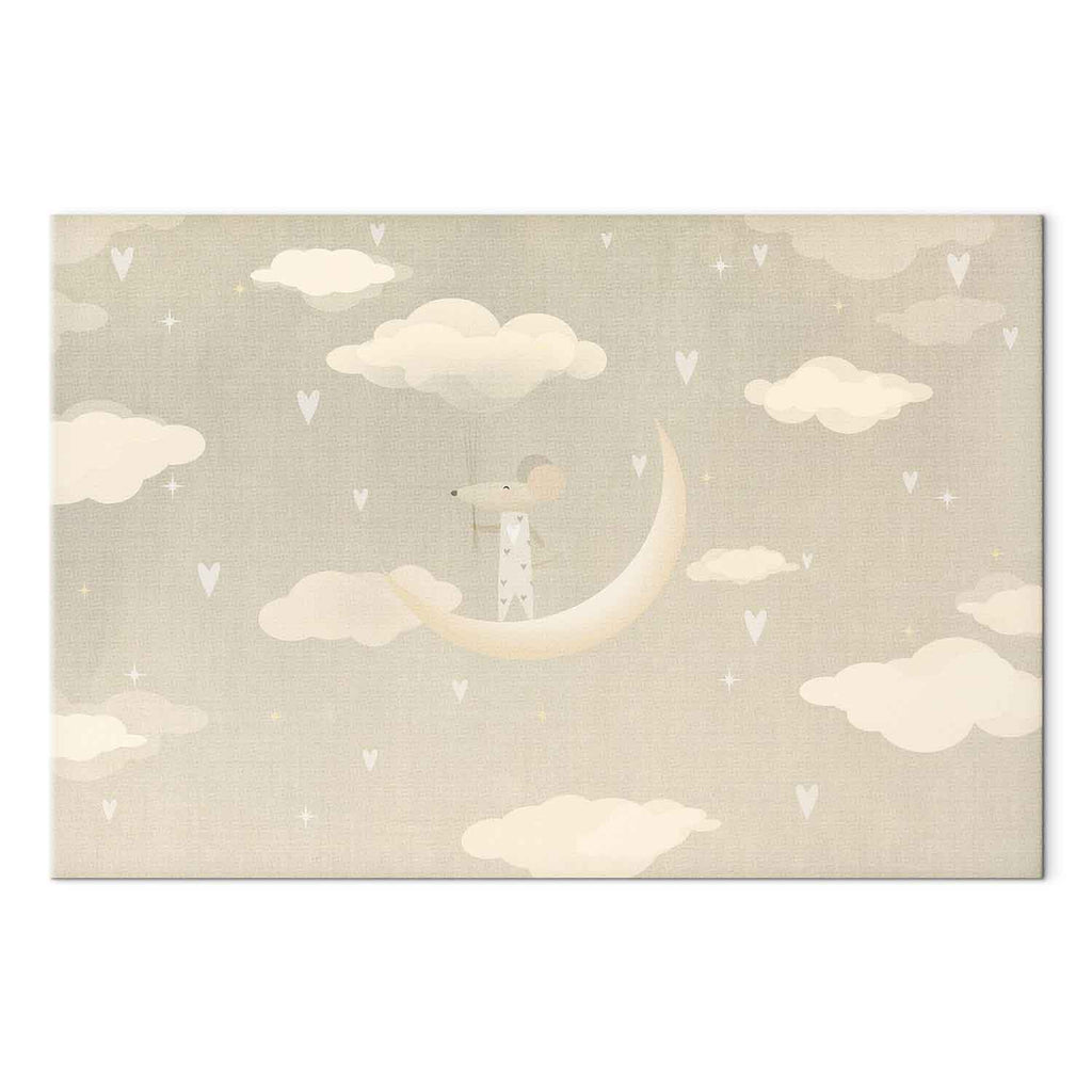 Mouse on Moon Fantasy Canvas Print