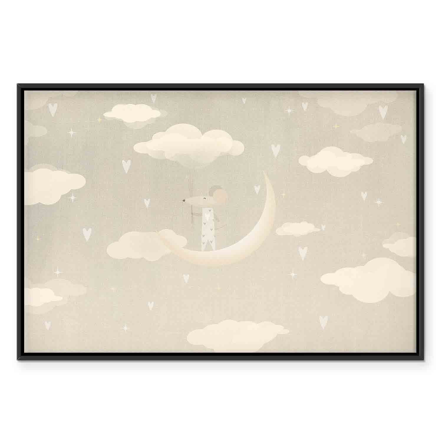 Mouse on Moon Fantasy Canvas Print