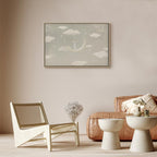 Canvas Print for Children: Little Conqueror on the Moon Among Clouds