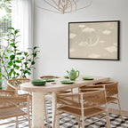 Canvas Print for Children: Little Conqueror on the Moon Among Clouds