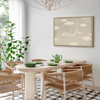 Canvas Print for Children: Little Conqueror on the Moon Among Clouds