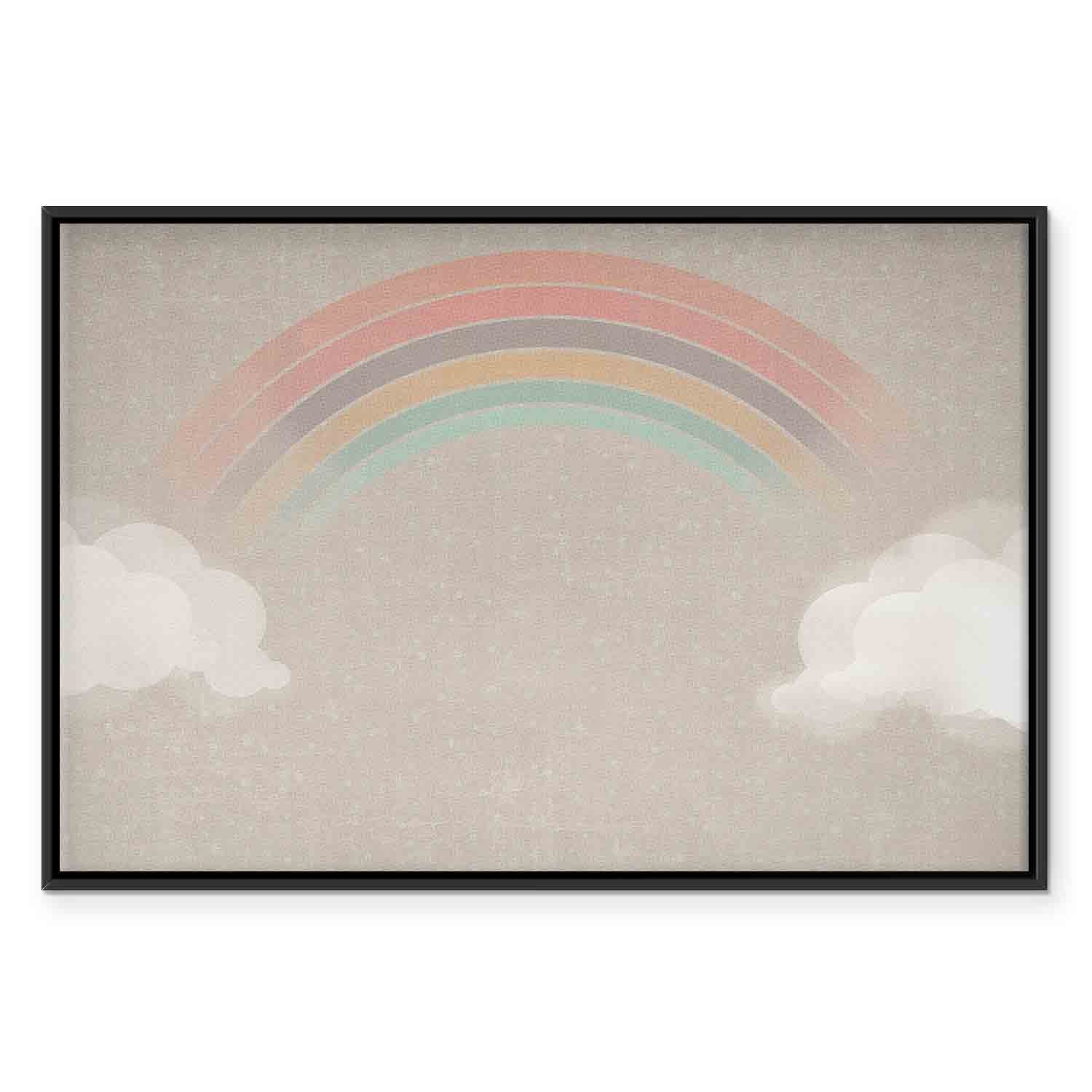 Rainbow Clouds Multicolor Canvas Print