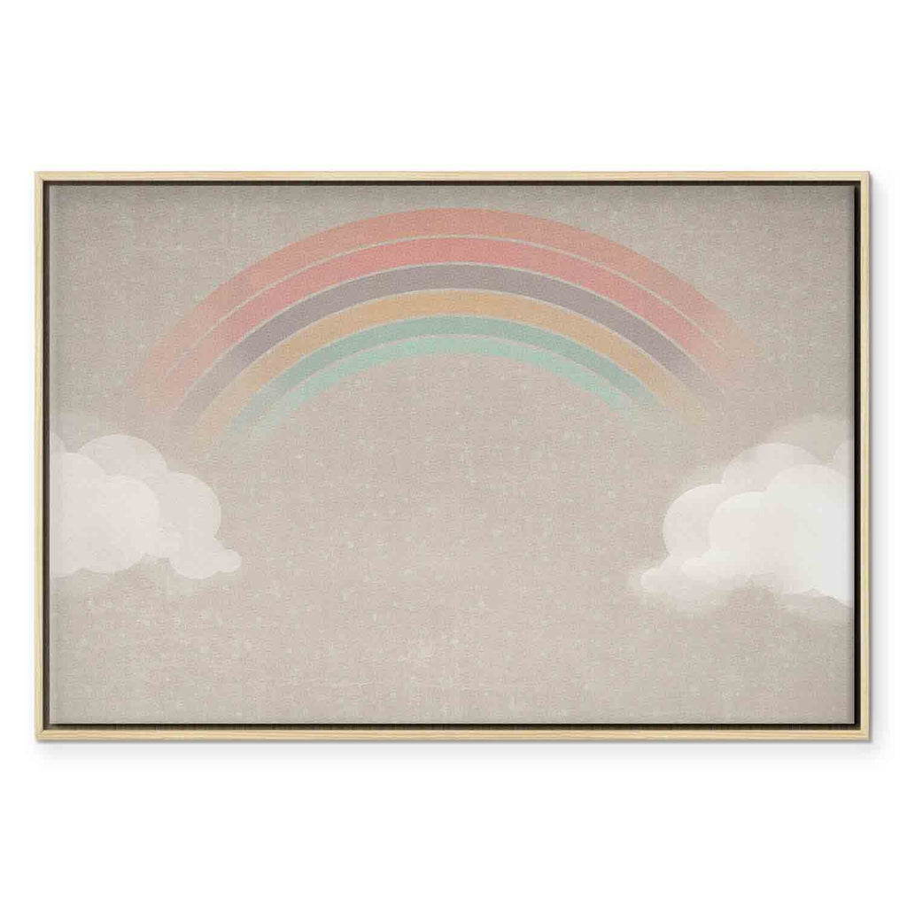 Rainbow Clouds Multicolor Canvas Print