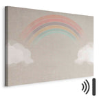 Rainbow Clouds Multicolor Canvas Print