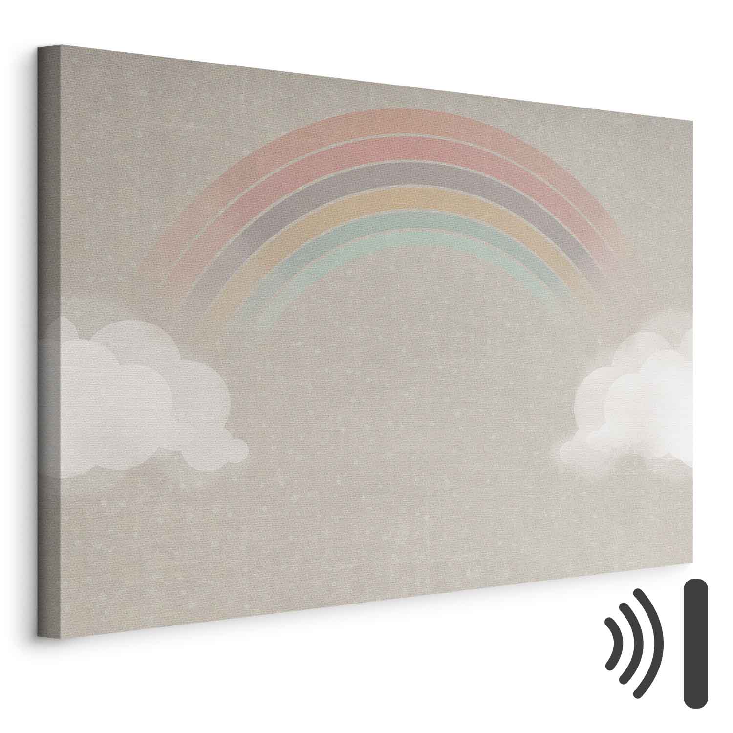 Rainbow Clouds Multicolor Canvas Print