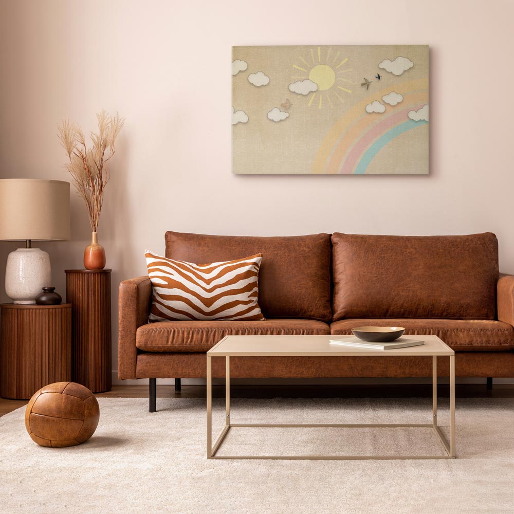 Canvas Print - Holiday Sky Rainbow Birds