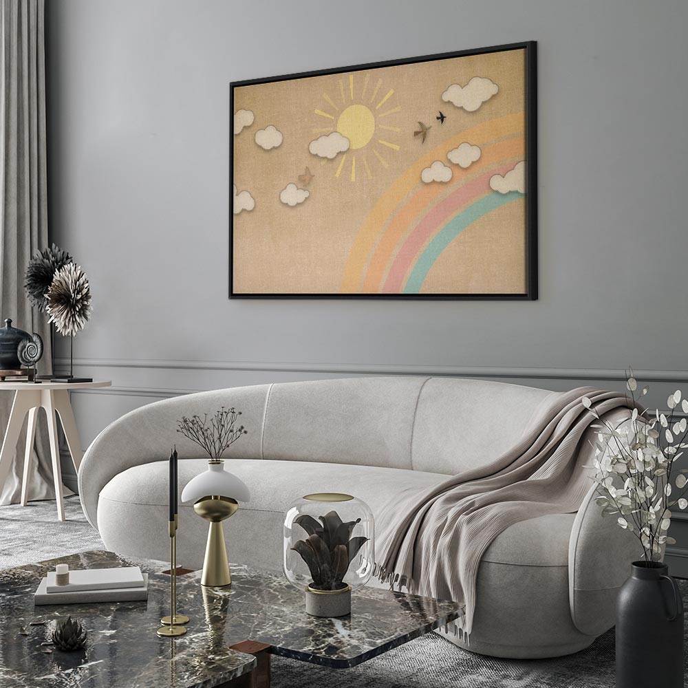 Canvas Print - Holiday Sky Rainbow Birds