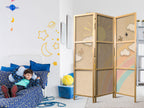 Japanese Room Divider - Holiday Sky Rainbow Birds