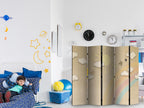 Room Divider - Holiday Sky - A Rainbow on a Sunny Day and Flying Birds