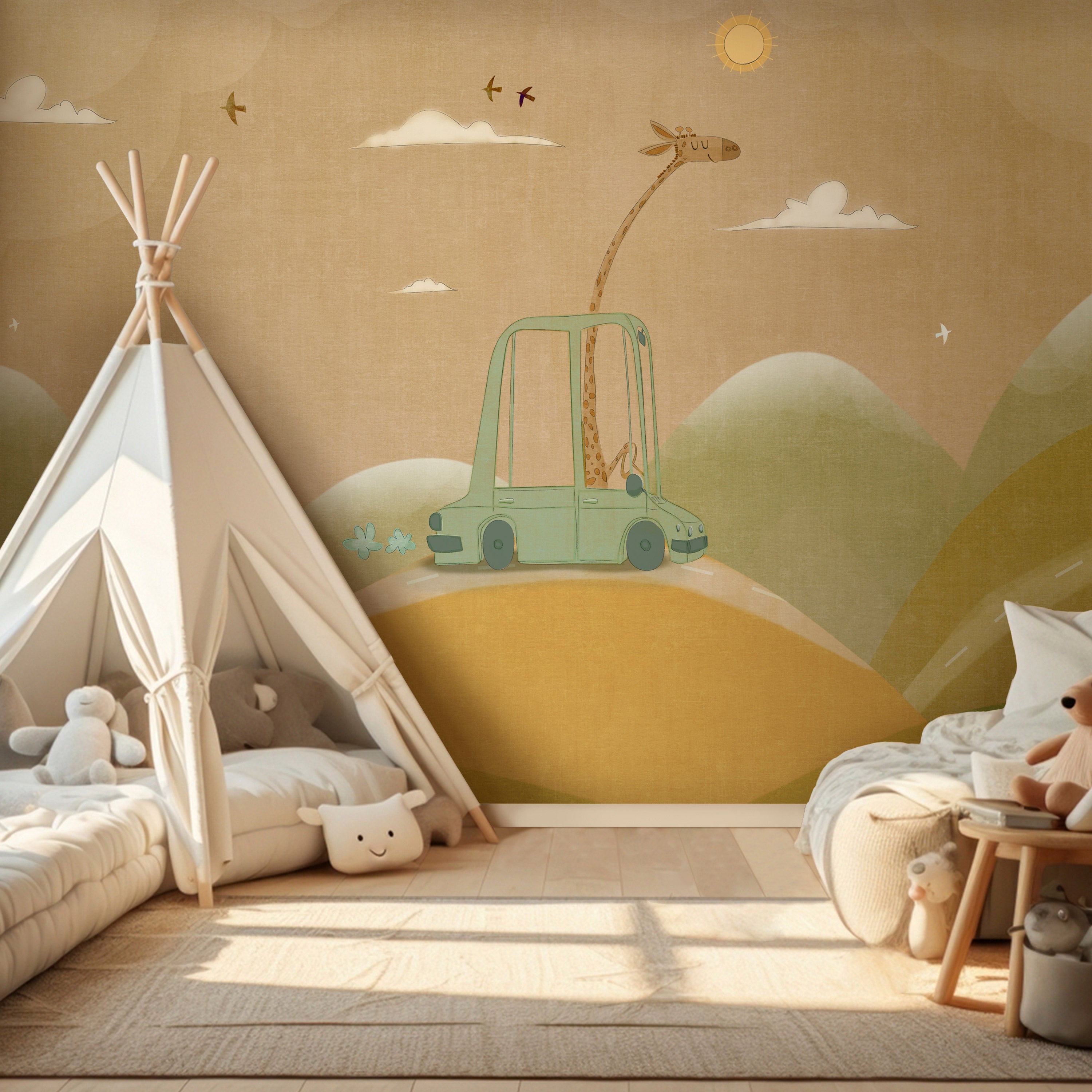 Wall Mural Traveling Giraffe