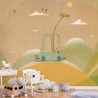 Wandbild: Wandernde Giraffe