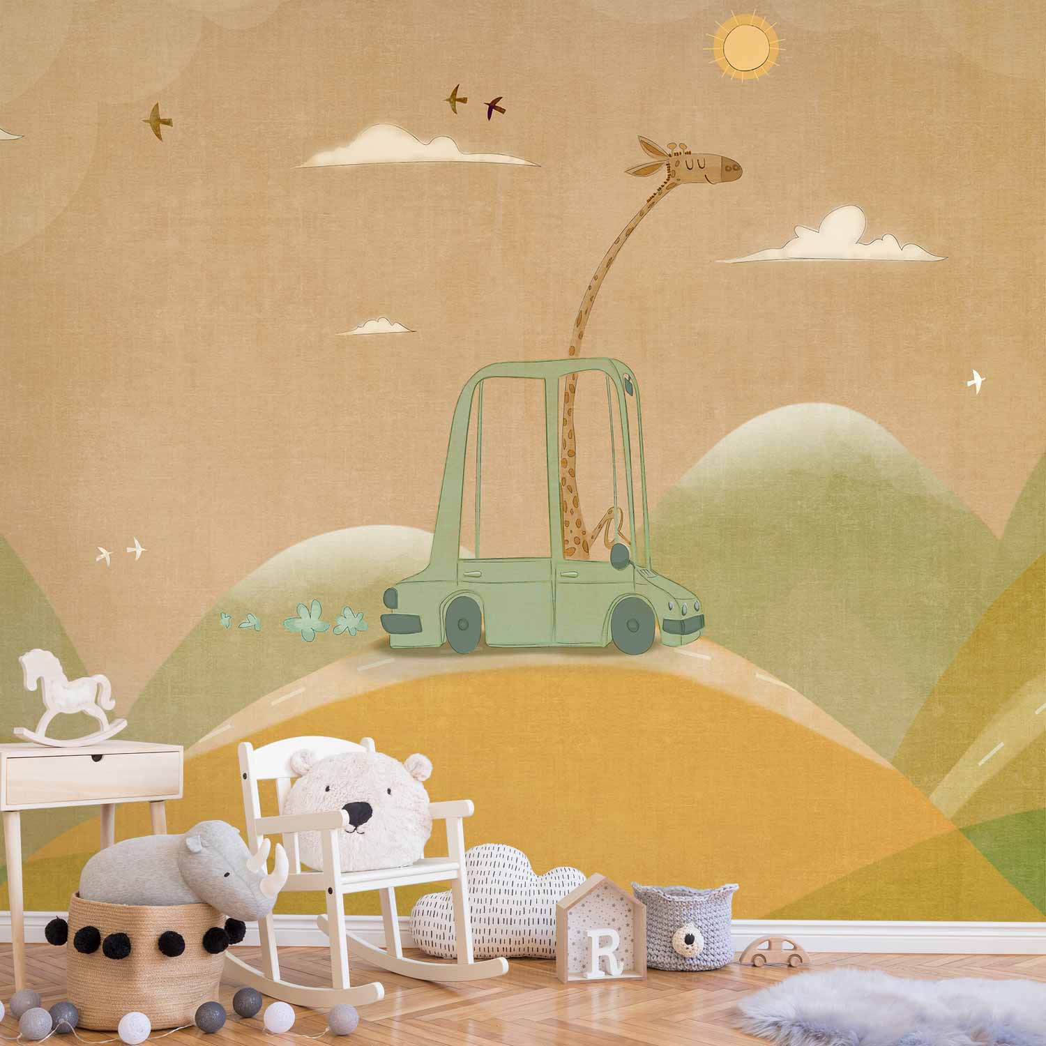 Wall Mural Traveling Giraffe