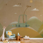 Wandbild: Wandernde Giraffe