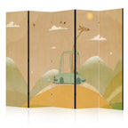 Room Divider Dreamy Traveler Giraffe Driving a Car on a Sunny Day