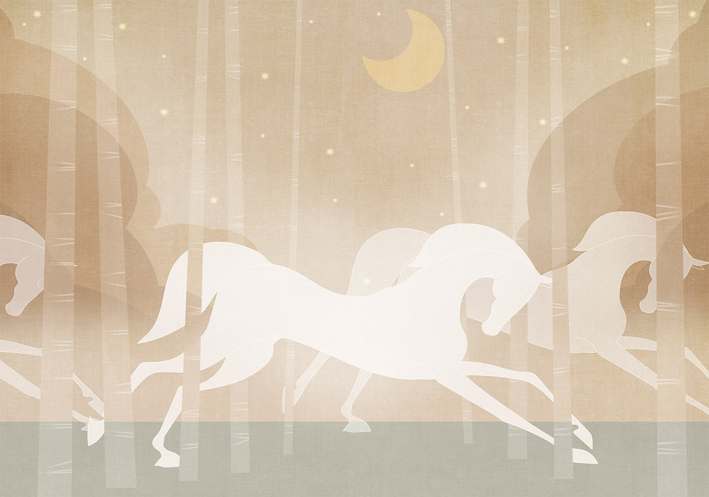 Wandgemälde – Galoppierende Pferde