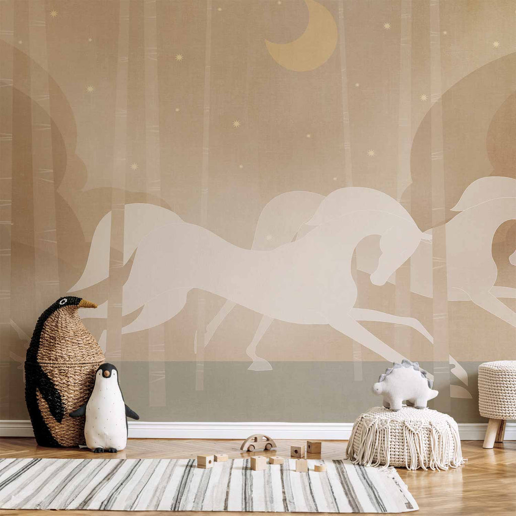 Wandgemälde – Galoppierende Pferde