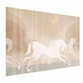 Galloping Horses Beige Poster