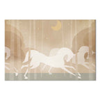 Moonlit Galloping Horses Fantasy Canvas Print