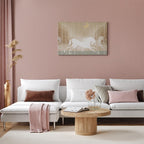 Leinwanddruck Mondpferde – Pferde galoppieren zwischen Bäumen in einer sternenklaren Nacht