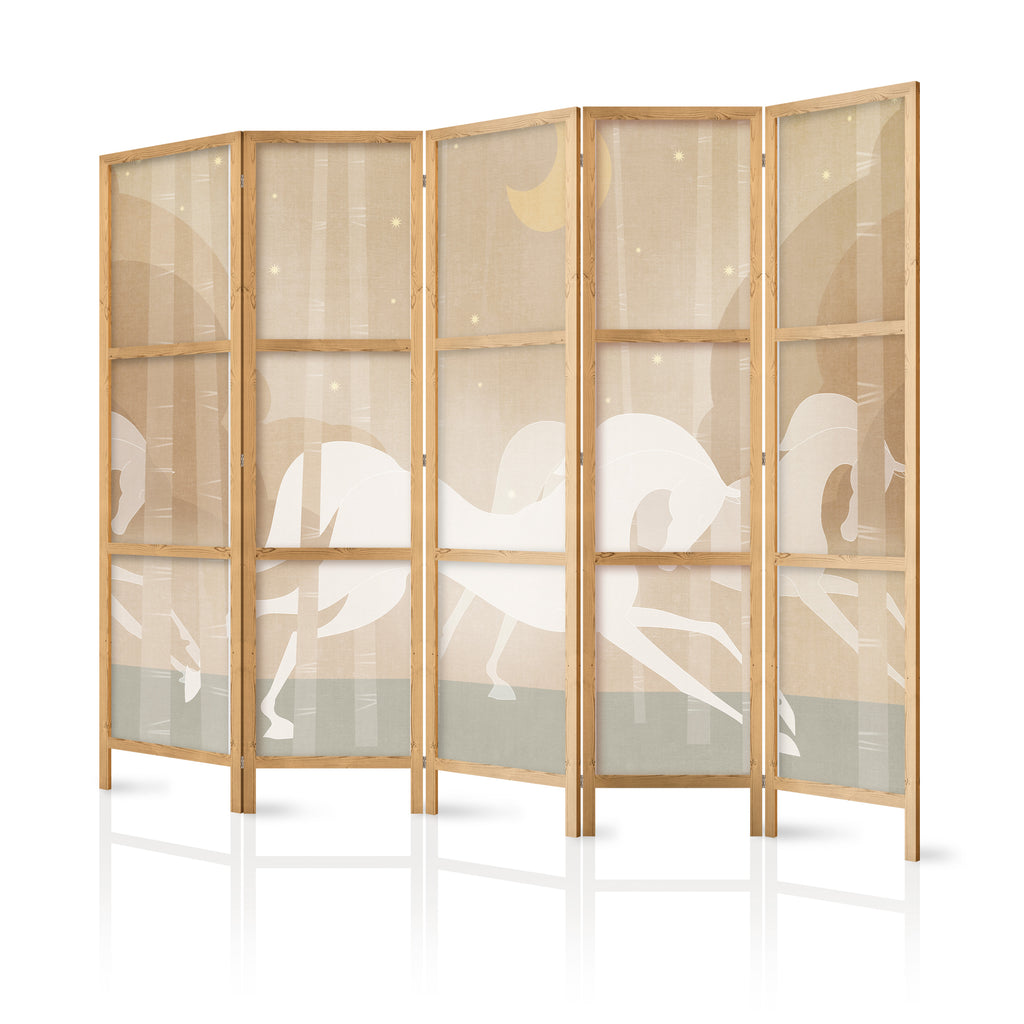 Room Divider Japanese Screen Moonlit Steeds