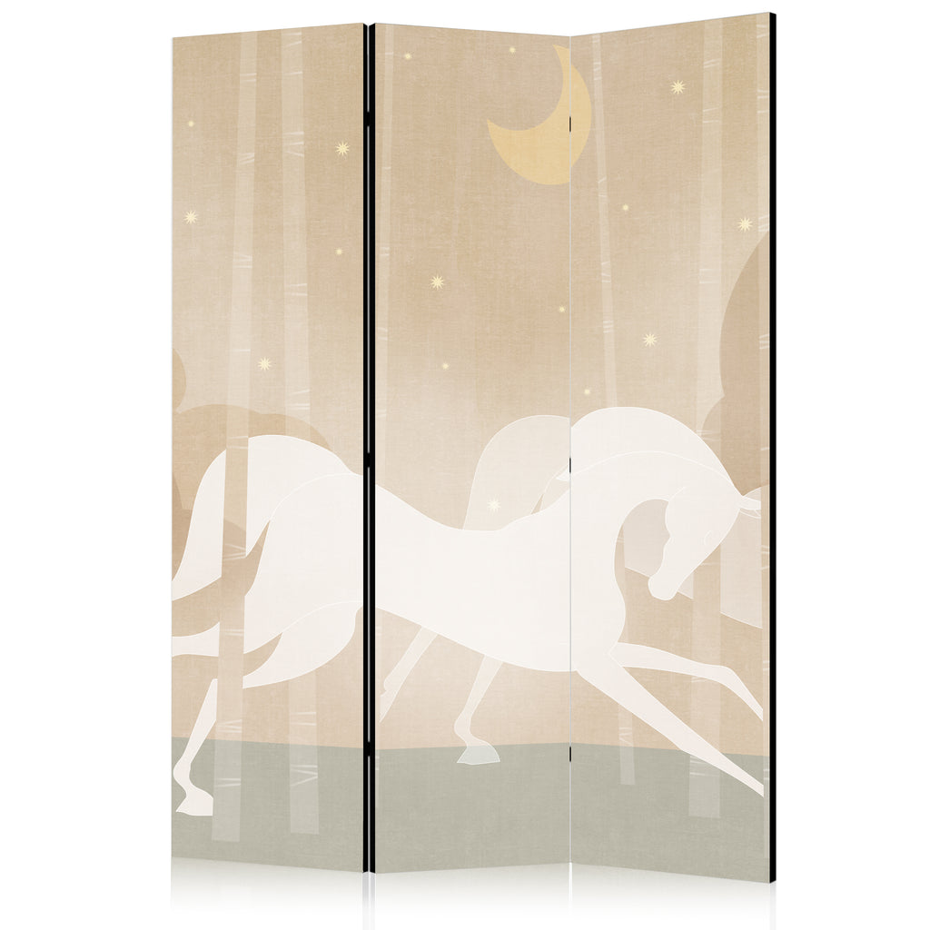 Room Divider 3-panel Moonlit Steeds