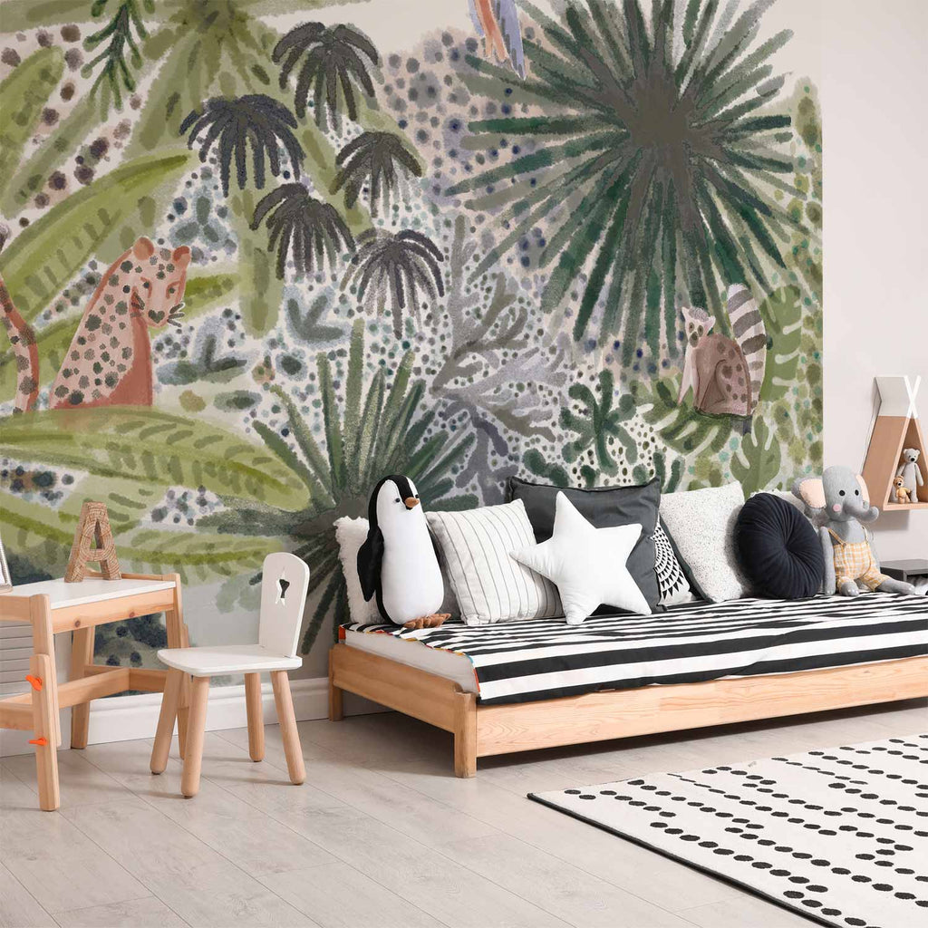 Madagascar Flora Tropical Animal Watercolour Wall Mural