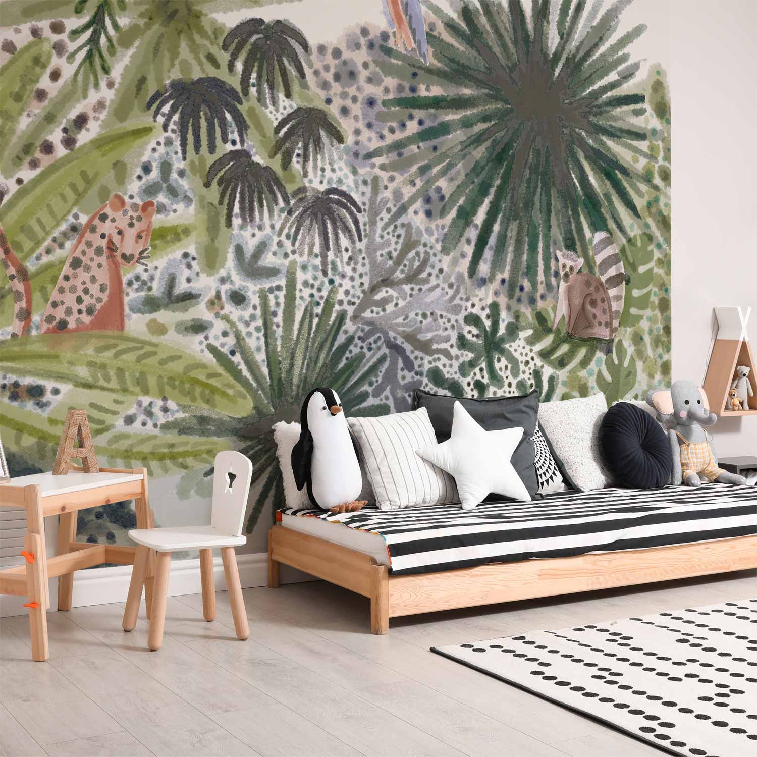 Madagascar Flora Tropical Animal Watercolour Wall Mural
