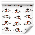 Wallpaper Soccer Whistles Black & White Red Accents