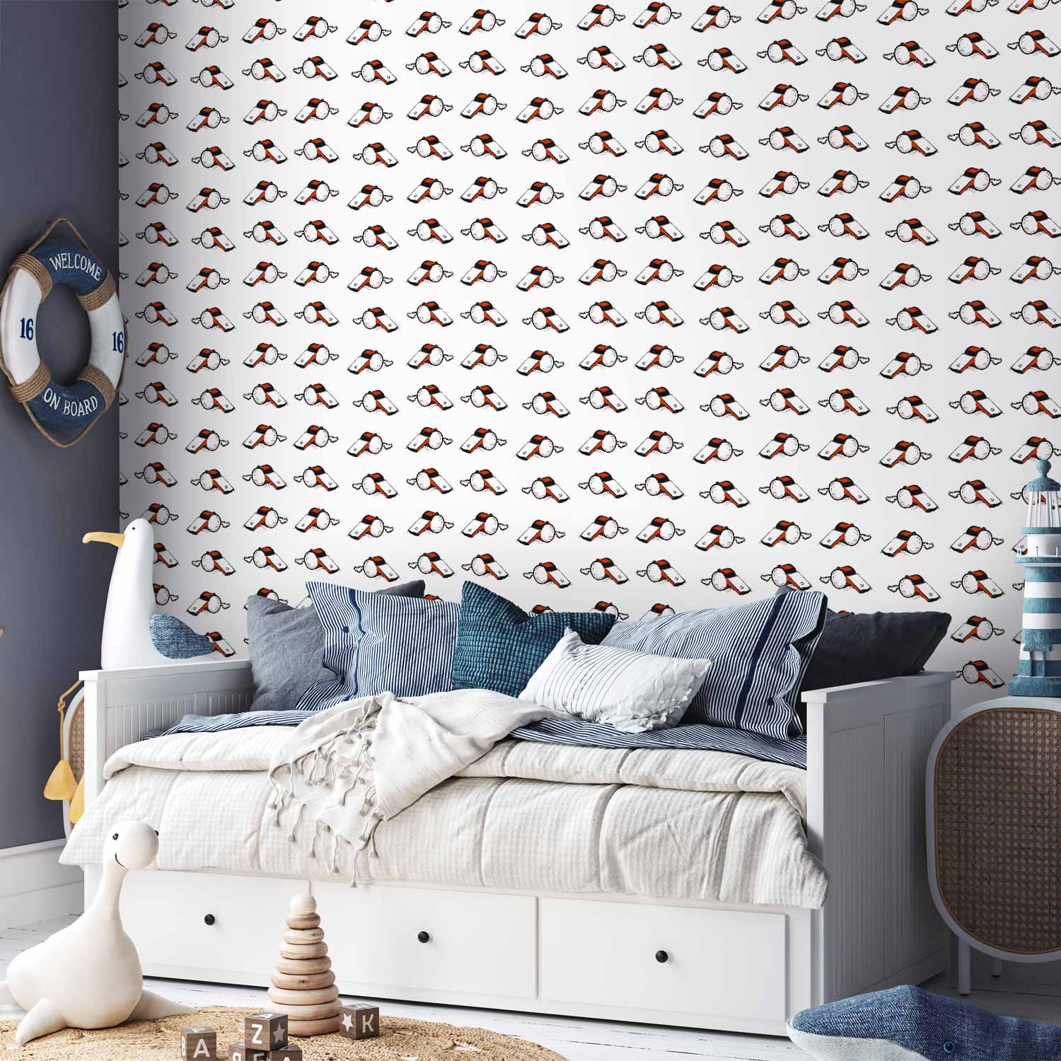 Soccer Whistles Black White Red Wallpaper