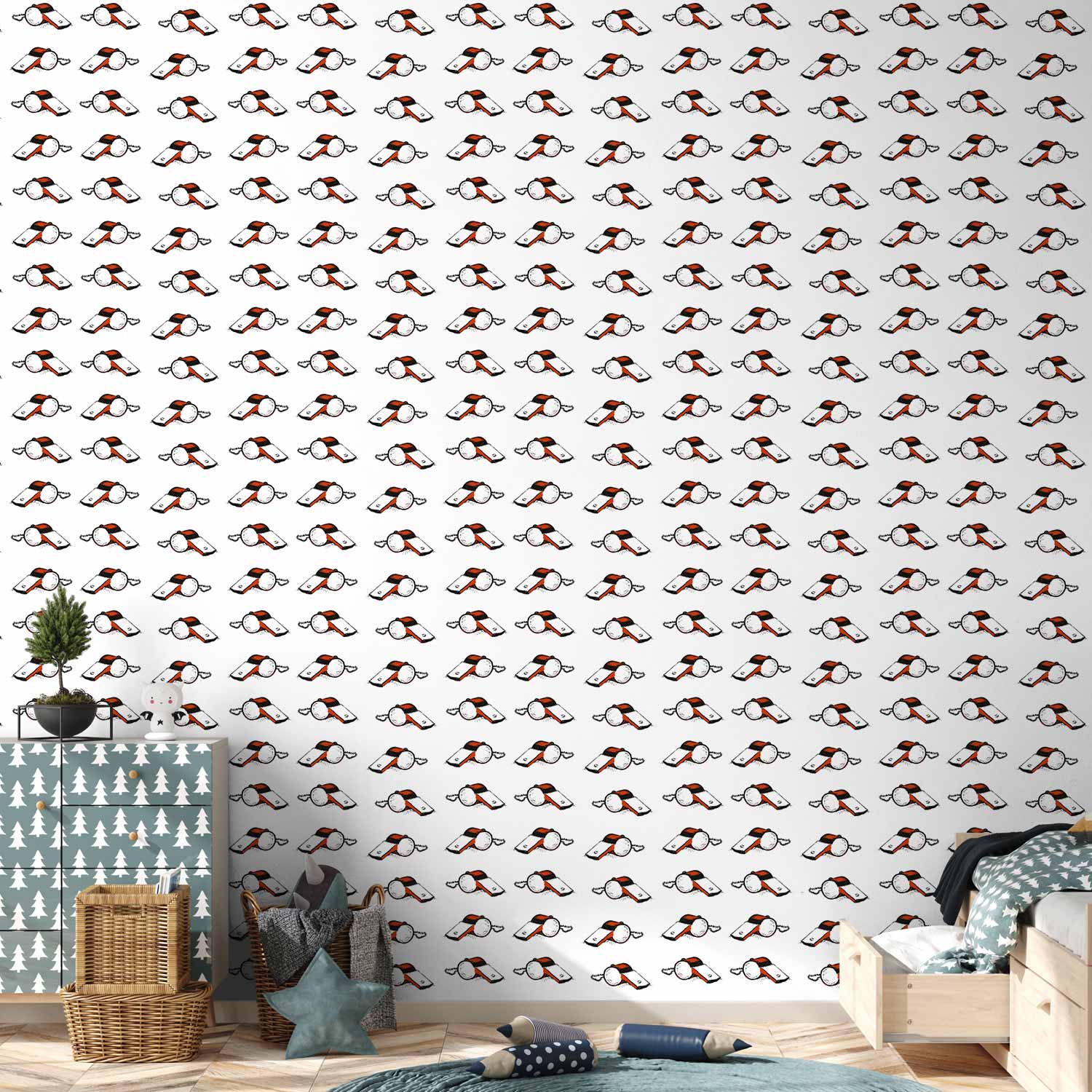 Soccer Whistles Black White Red Wallpaper