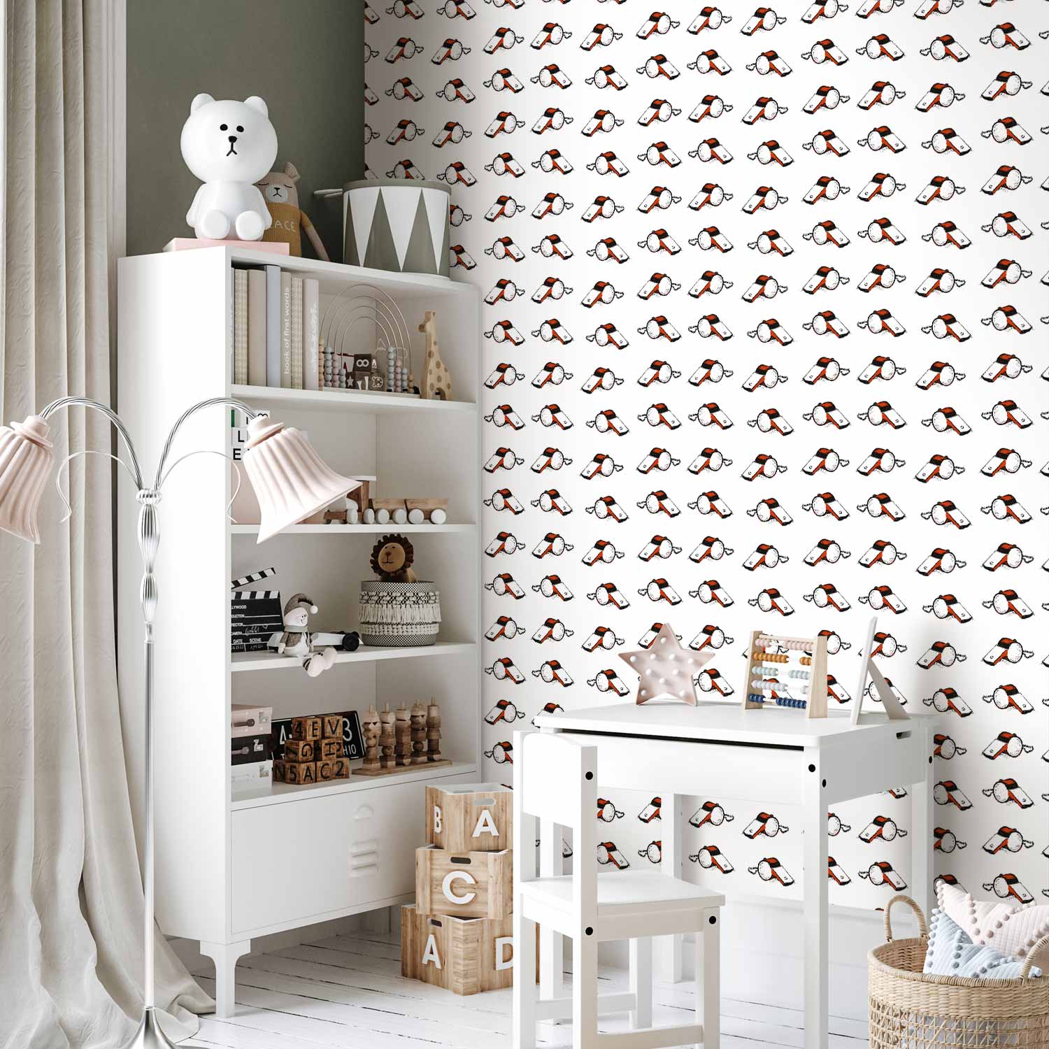 Soccer Whistles Black White Red Wallpaper