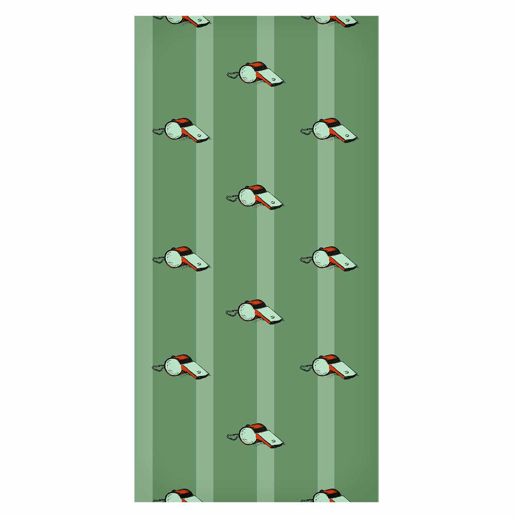 Sports Whistles Striped Green Kids Wallpaper