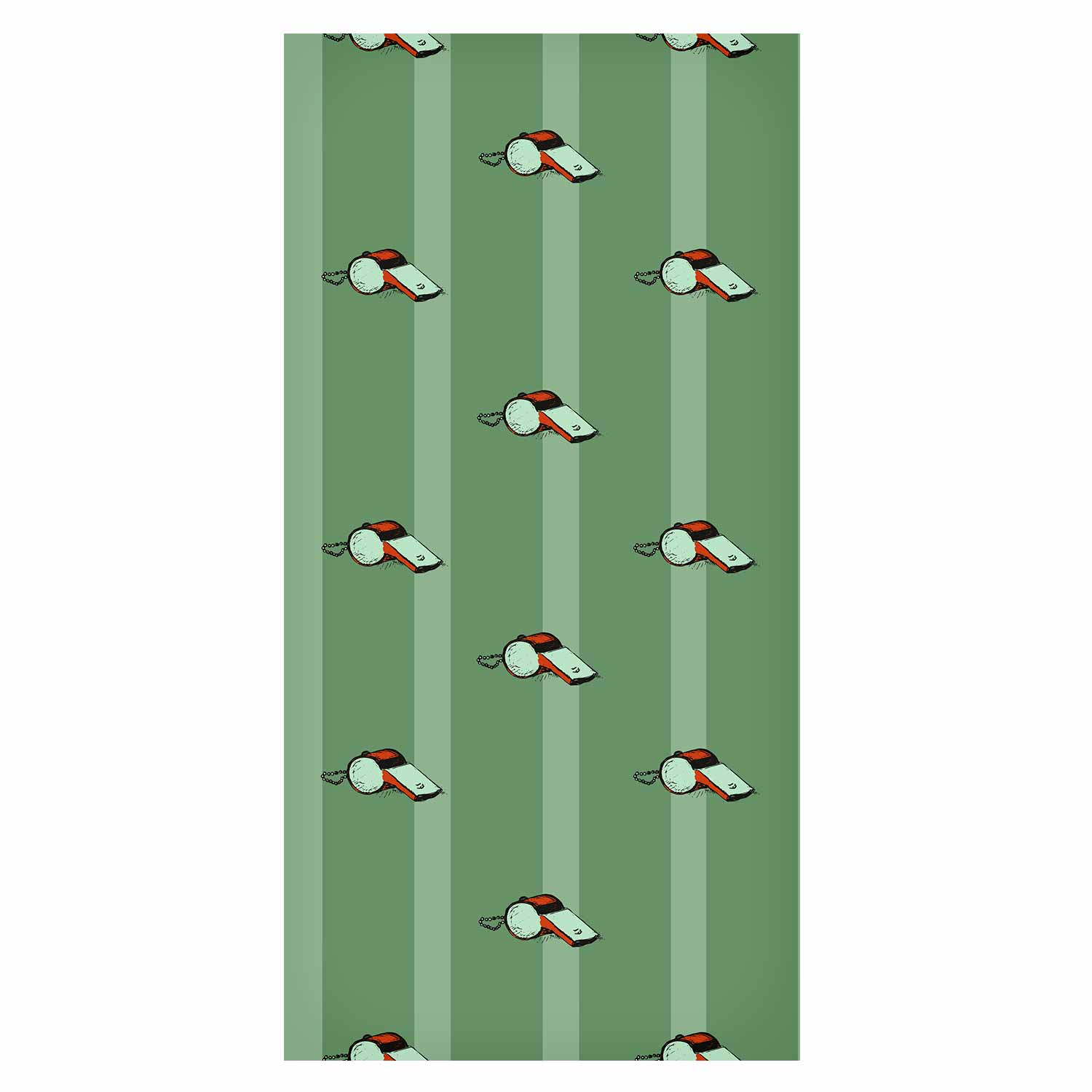 Sports Whistles Striped Green Kids Wallpaper