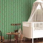 Sports Whistles Striped Green Kids Wallpaper