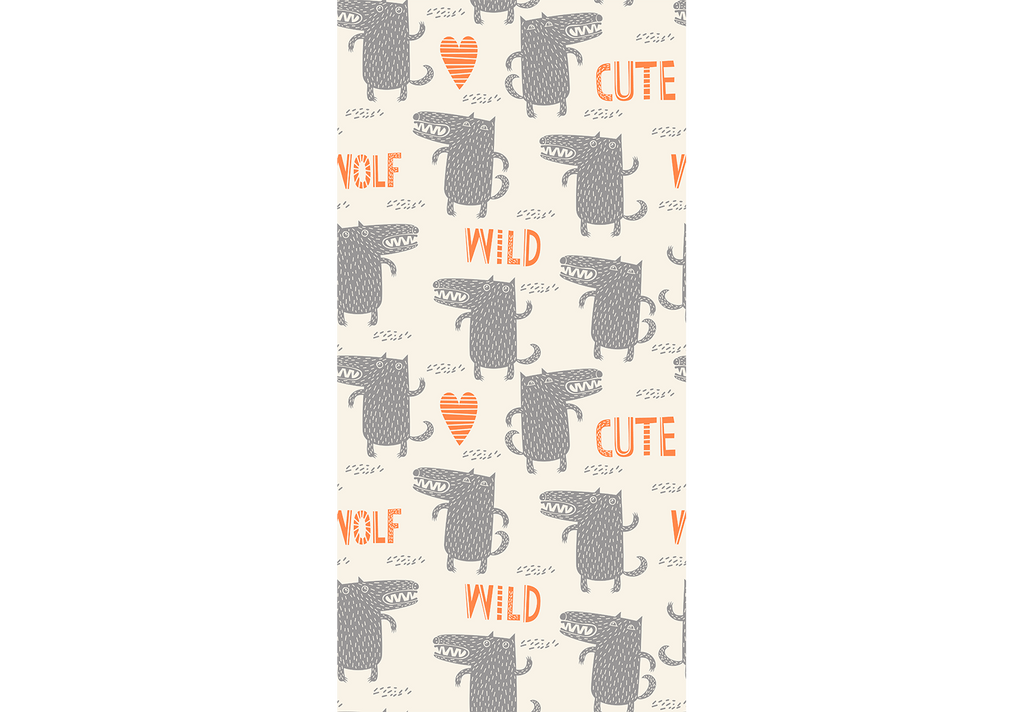 Wallpaper - Cute Wolf for Children