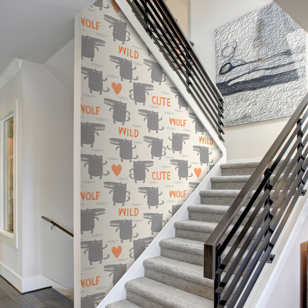 Wallpaper - Cute Wolf for Children